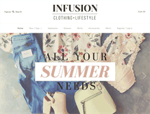 Tablet Screenshot of infusionboutique.com